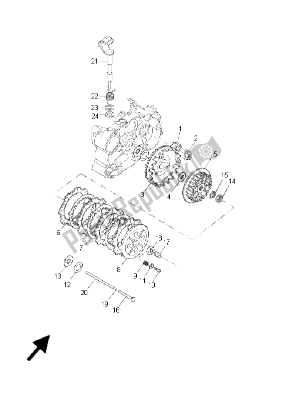 Todas as partes de Embreagem do Yamaha TZR 50 2005