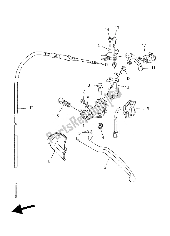 Todas las partes para Interruptor De Palanca Y Palanca de Yamaha YZ 250F 2010