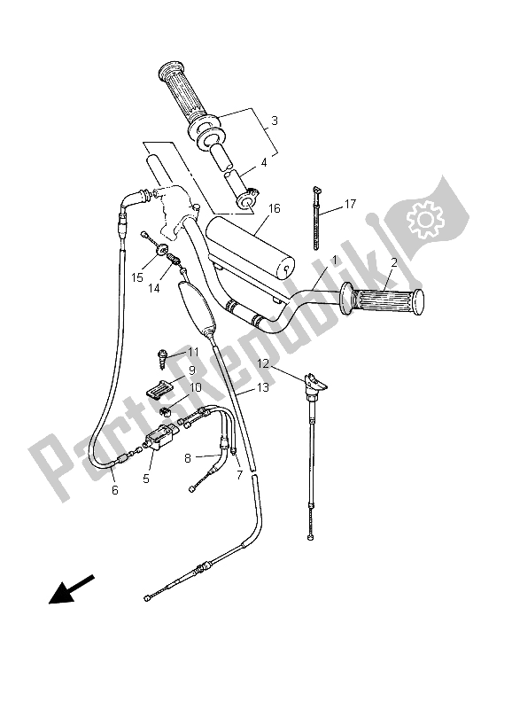 Tutte le parti per il Manovella E Cavo Dello Sterzo del Yamaha PW 80 2003