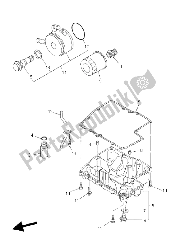 Tutte le parti per il Filtro Olio del Yamaha FZ8 N 800 2011