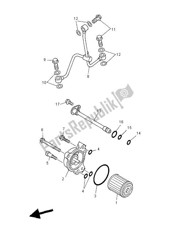 Tutte le parti per il Filtro Olio del Yamaha WR 426 400F 2002