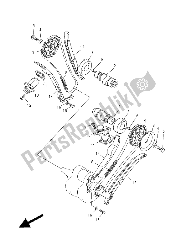 Toutes les pièces pour le Arbre à Cames Et Chaîne du Yamaha XVS 650 Dragstar 2000