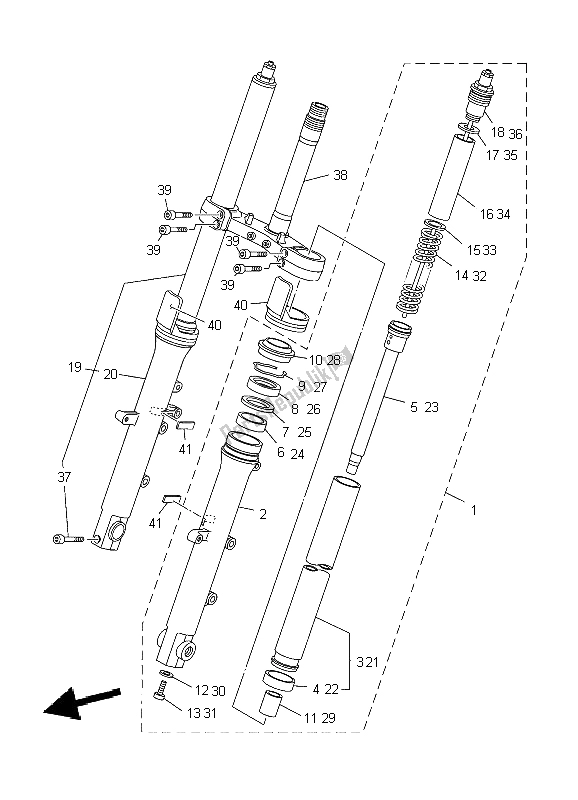 Tutte le parti per il Forcella Anteriore del Yamaha TDM 900 2004