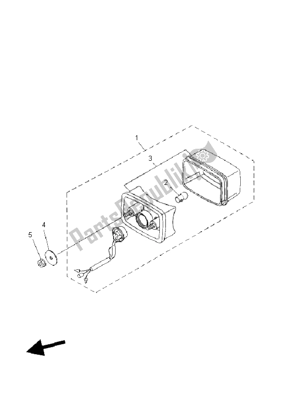 All parts for the Taillight of the Yamaha YFM 350 FA Bruin 4X4 2004