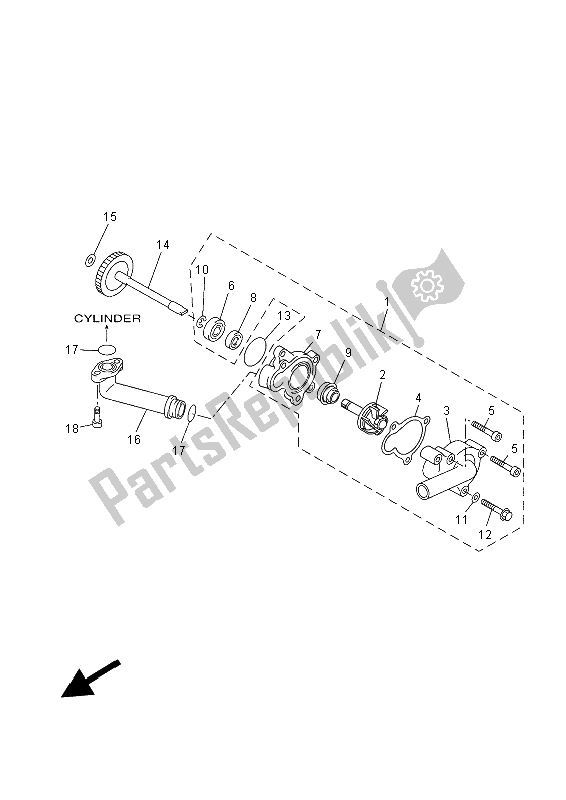 Toutes les pièces pour le Pompe à Eau du Yamaha YP 250R MBL2 2015