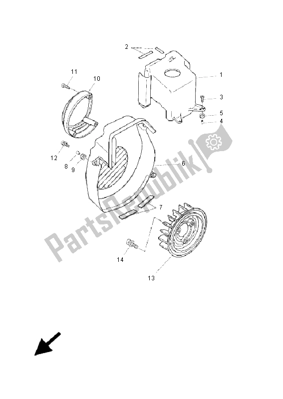 Wszystkie części do Os? Ona Powietrza I Wentylator Yamaha CS 50 RS BWS Next Generation 2005