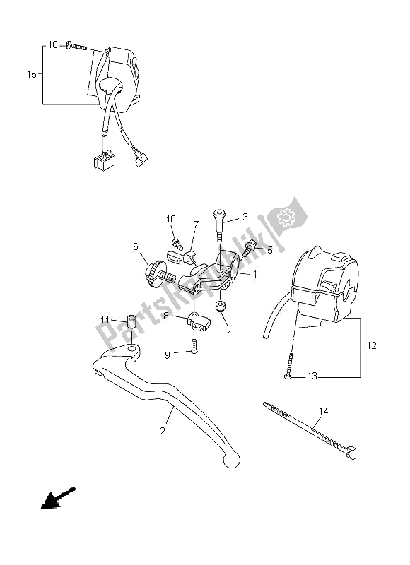 Tutte le parti per il Impugnatura Interruttore E Leva del Yamaha YZF R6 600 2013