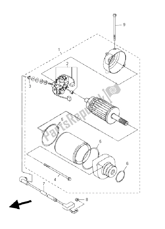 Tutte le parti per il Motore Di Avviamento del Yamaha FZ1 S Fazer 1000 2010