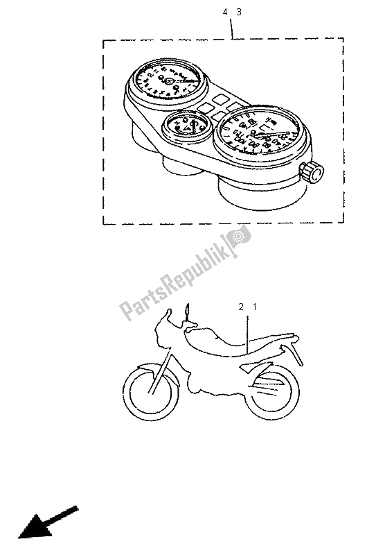 Toutes les pièces pour le Mètre Alternatif Gre, Bel, Port) du Yamaha TDR 125 1996