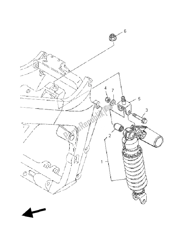 Todas las partes para Suspensión Trasera de Yamaha TDM 900 2007