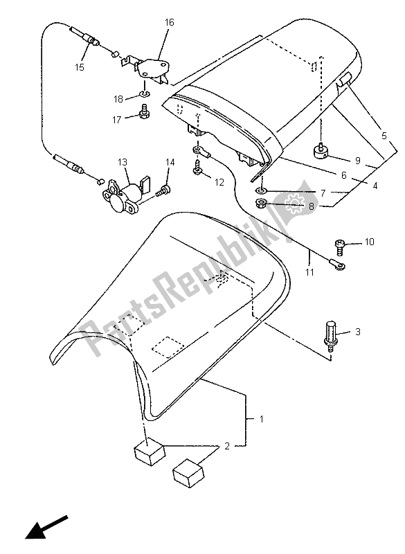 Tutte le parti per il Posto A Sedere del Yamaha TZR 125 1995