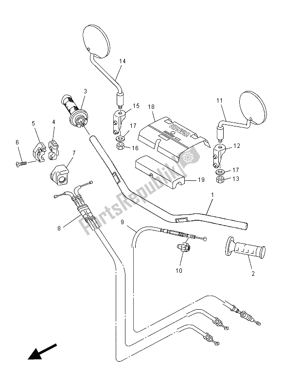 Wszystkie części do Uchwyt Kierownicy I Kabel Yamaha WR 450F 2012