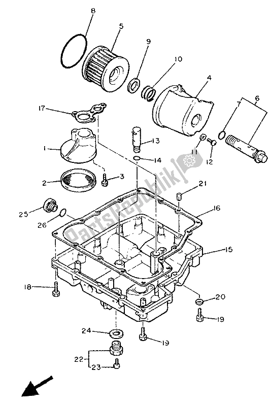 Todas las partes para Limpiador De Aceite de Yamaha FJ 1200 1992