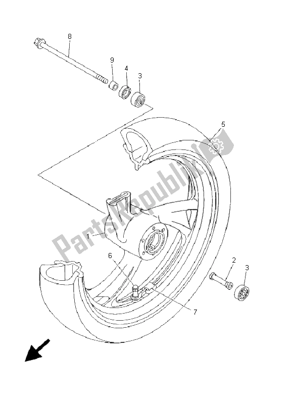 Todas las partes para Rueda Delantera de Yamaha TDM 850 2000