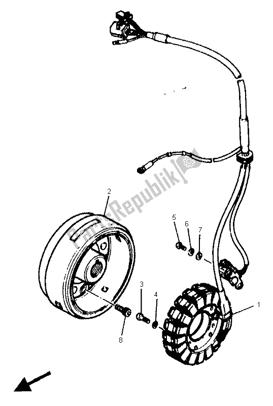 All parts for the Generator of the Yamaha XTZ 660 Tenere 1996