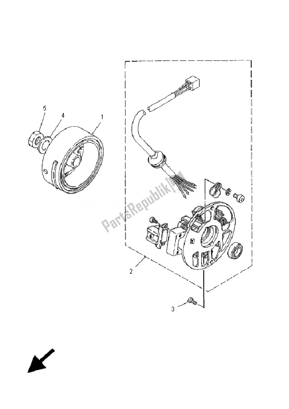 Todas as partes de Gerador do Yamaha CS 50 RR LC JOG 2007