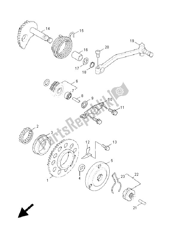 All parts for the Starter of the Yamaha XC 125 Cygnus 2005