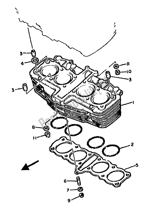 Todas las partes para Cilindro de Yamaha FJ 1100 1985