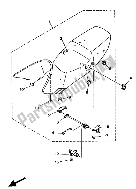 Todas las partes para Asiento de Yamaha TDM 850 1991