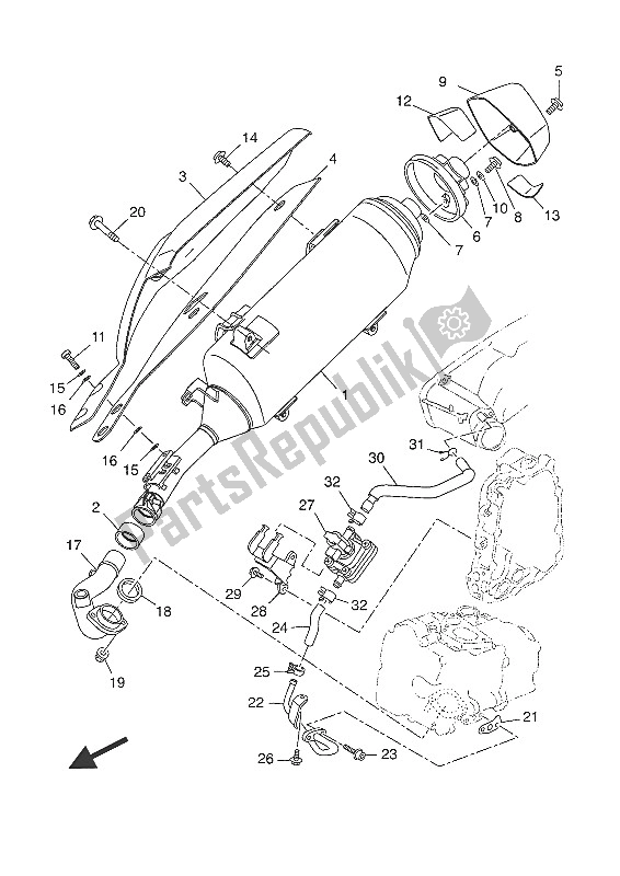 Todas las partes para Cansada de Yamaha YP 400R 2016