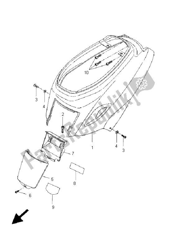 Tutte le parti per il Coperchio Laterale del Yamaha CW 50L BWS 2009