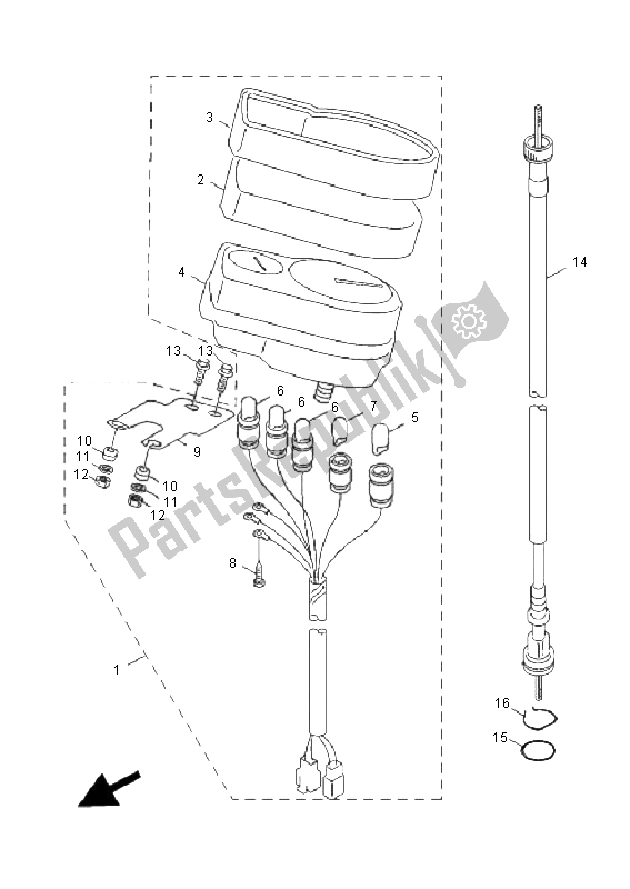 Toutes les pièces pour le Mètre du Yamaha XF 50E 4T Giggle 2008