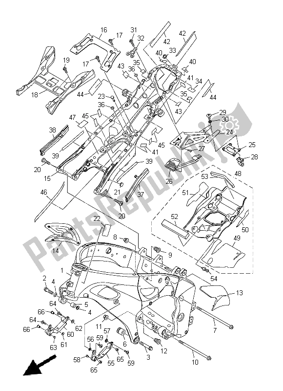 Wszystkie części do Rama Yamaha YZF R1 1000 2014