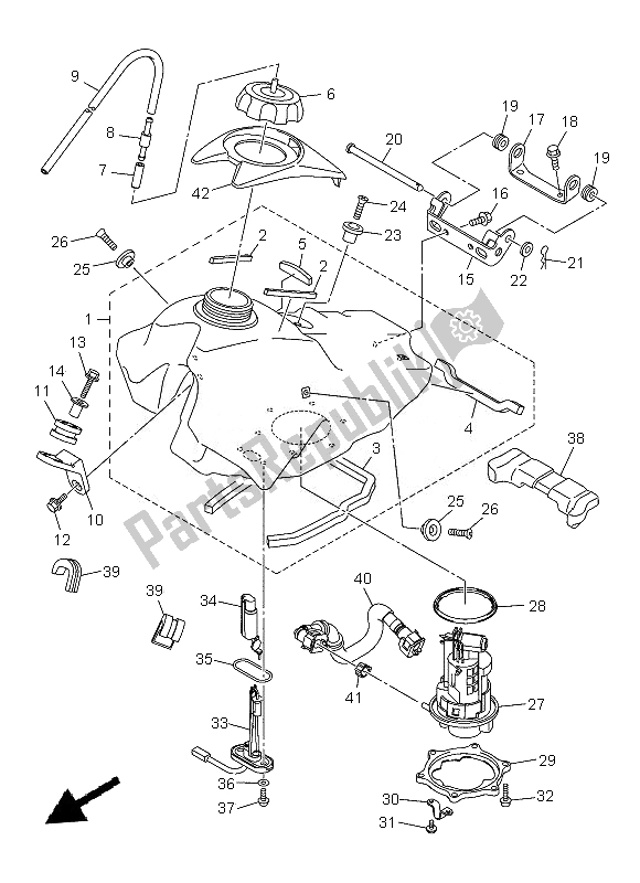 Todas las partes para Depósito De Combustible de Yamaha WR 450F 2013