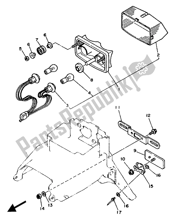 Todas las partes para Luz De La Cola de Yamaha XTZ 750 Supertenere 1989