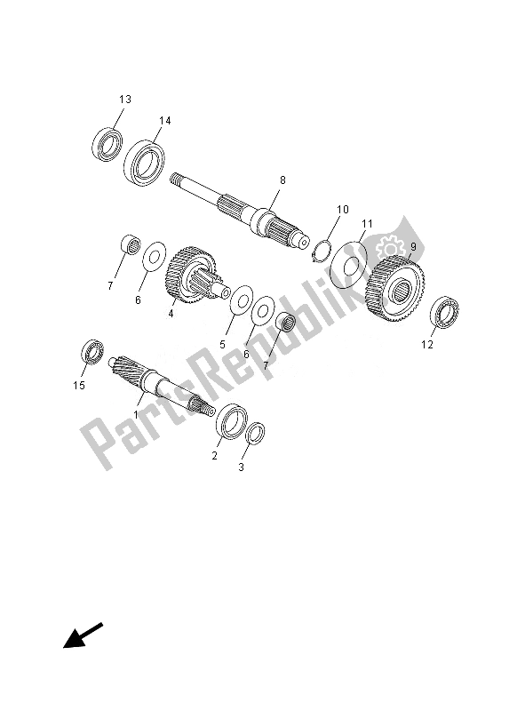 All parts for the Transmission of the Yamaha YP 125 RA 2013