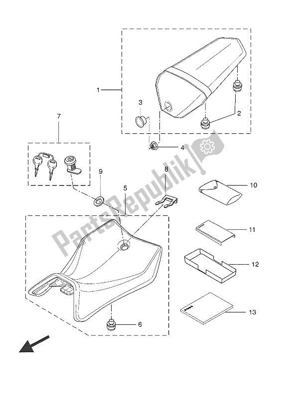 Tutte le parti per il Posto A Sedere del Yamaha YZF R 125A 2016