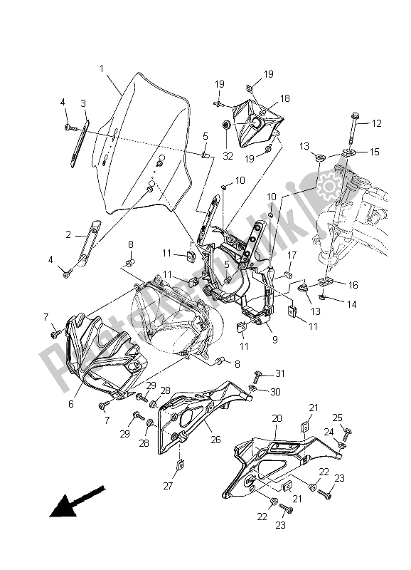 Todas las partes para Parabrisas de Yamaha XT 1200Z Tenere 2012