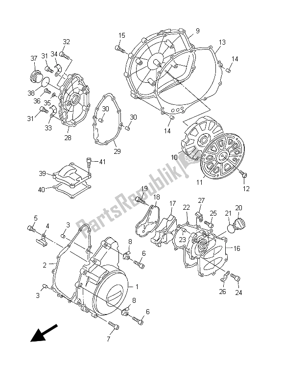 Todas las partes para Tapa Del Cárter 1 de Yamaha FJR 1300 2003