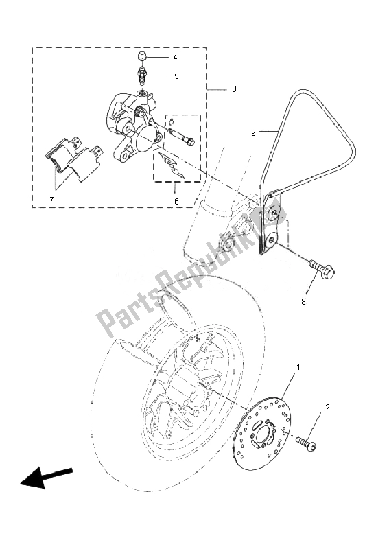 Todas las partes para Pinza De Freno Delantero de Yamaha CW 50 BWS 2010