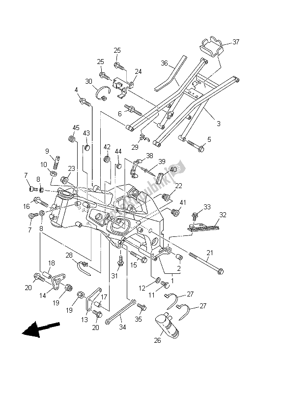 All parts for the Frame of the Yamaha TZ 250 2002