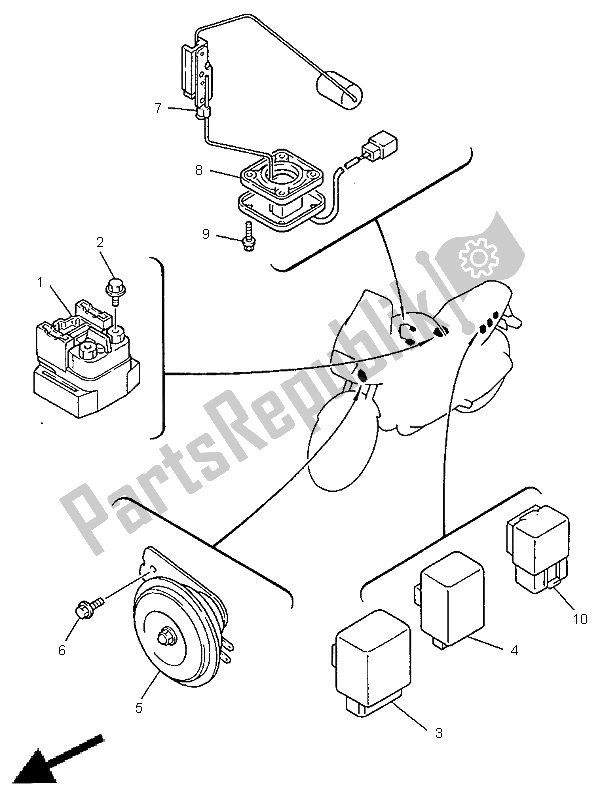 Tutte le parti per il Elettrico 1 del Yamaha XJ 900S Diversion 1998