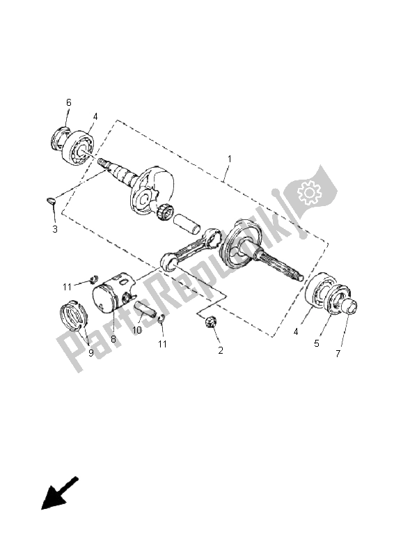 All parts for the Crankshaft & Piston of the Yamaha CS 50 AC Jogr 2005