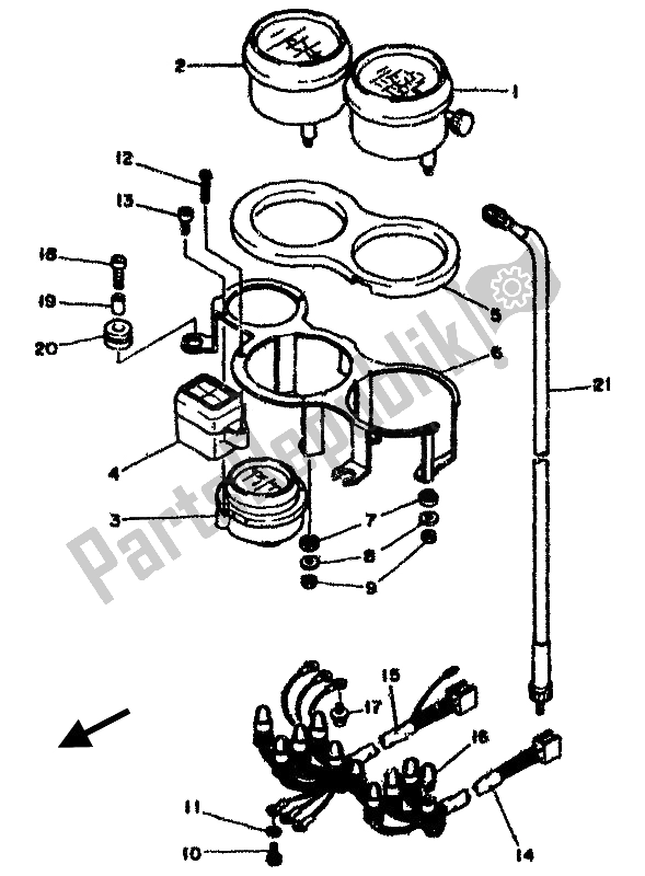 Toutes les pièces pour le Mètre du Yamaha RD 500 LC 1985