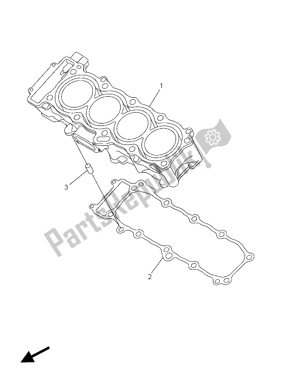 All parts for the Cylinder of the Yamaha FZ8 SA 800 2015