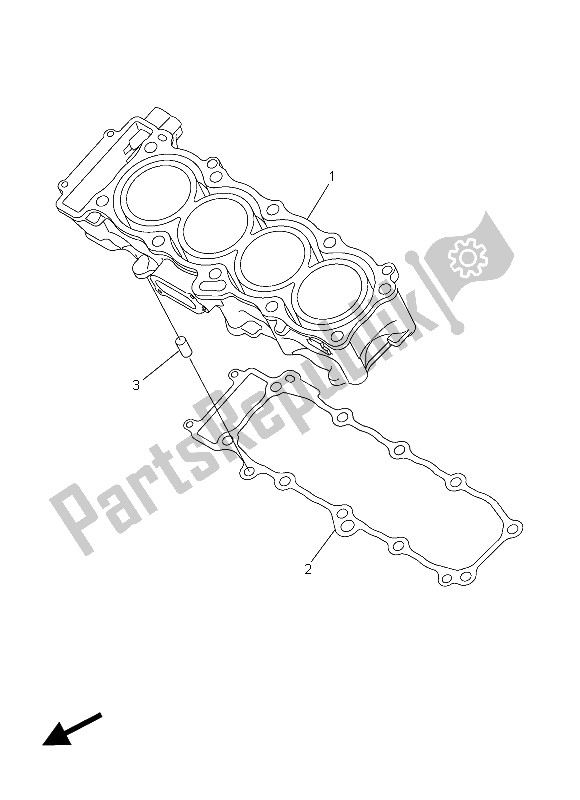 All parts for the Cylinder of the Yamaha FZ8 SA 800 2015