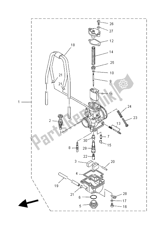 Tutte le parti per il Carburatore del Yamaha YZ 85 SW LW 2006