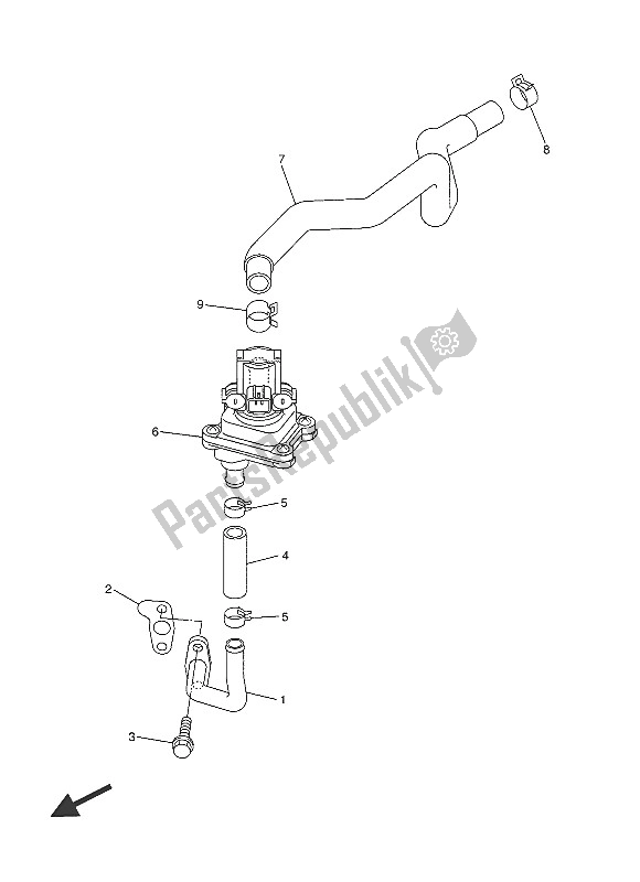 All parts for the Air Induction System of the Yamaha WR 250R 2016