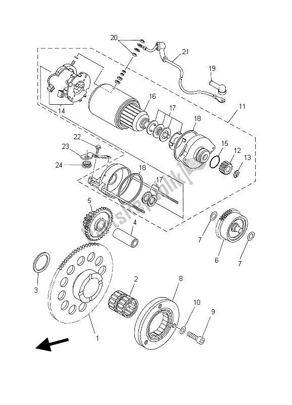 Wszystkie części do Rozrusznik Yamaha MT 03 25 KW 660 2006