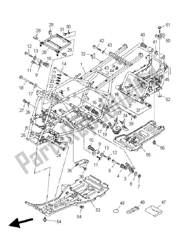 Todas las partes para Marco de Yamaha YFM 450 FA Kodiak 4X4 2006