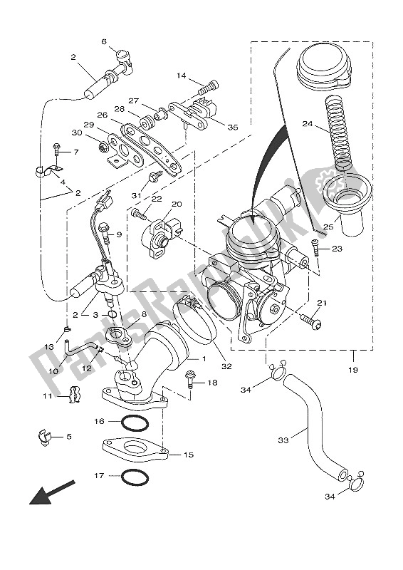 Tutte le parti per il Presa del Yamaha YP 250R 2016