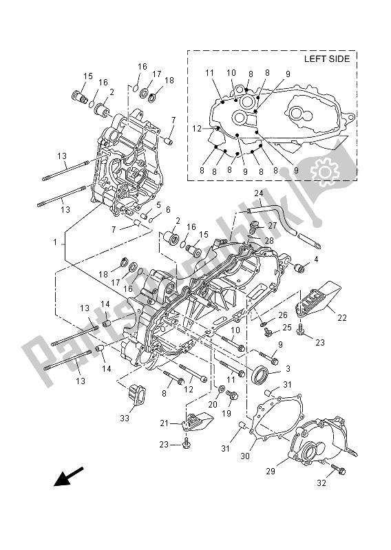 Alle onderdelen voor de Carter van de Yamaha YP 400R 2013