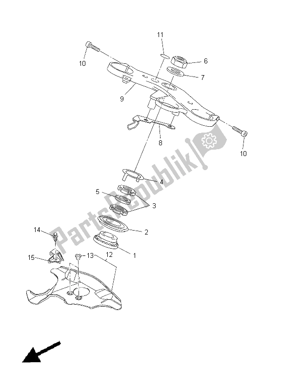 Alle onderdelen voor de Sturen van de Yamaha YZF R6 600 2012