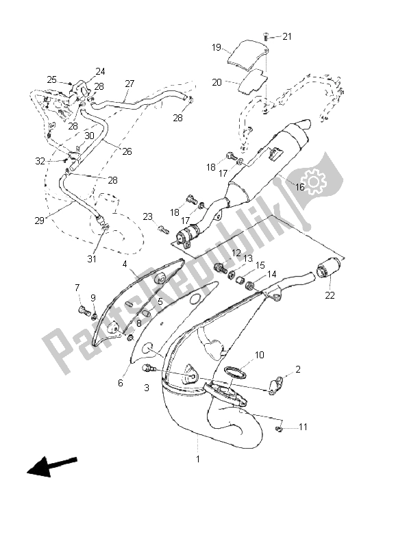 Wszystkie części do Wydechowy Yamaha DT 125X 2006