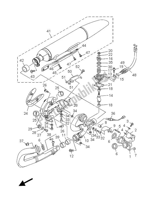 Todas las partes para Cansada de Yamaha XV 1900A 2012