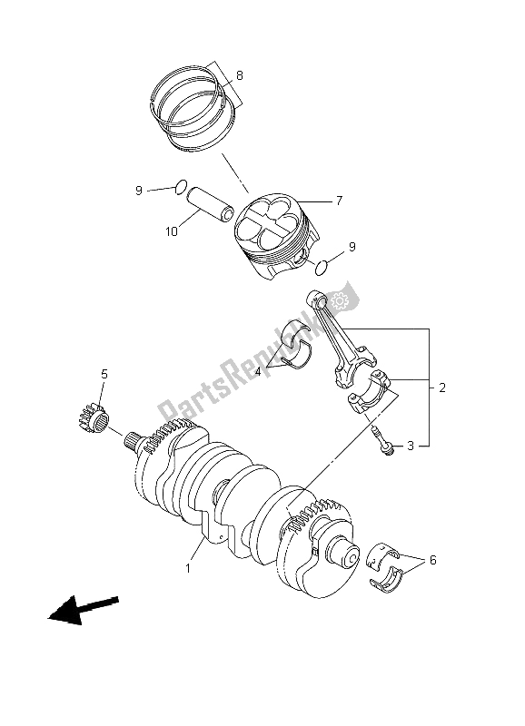 All parts for the Crankshaft & Piston of the Yamaha FZ1 N Fazer 1000 2011